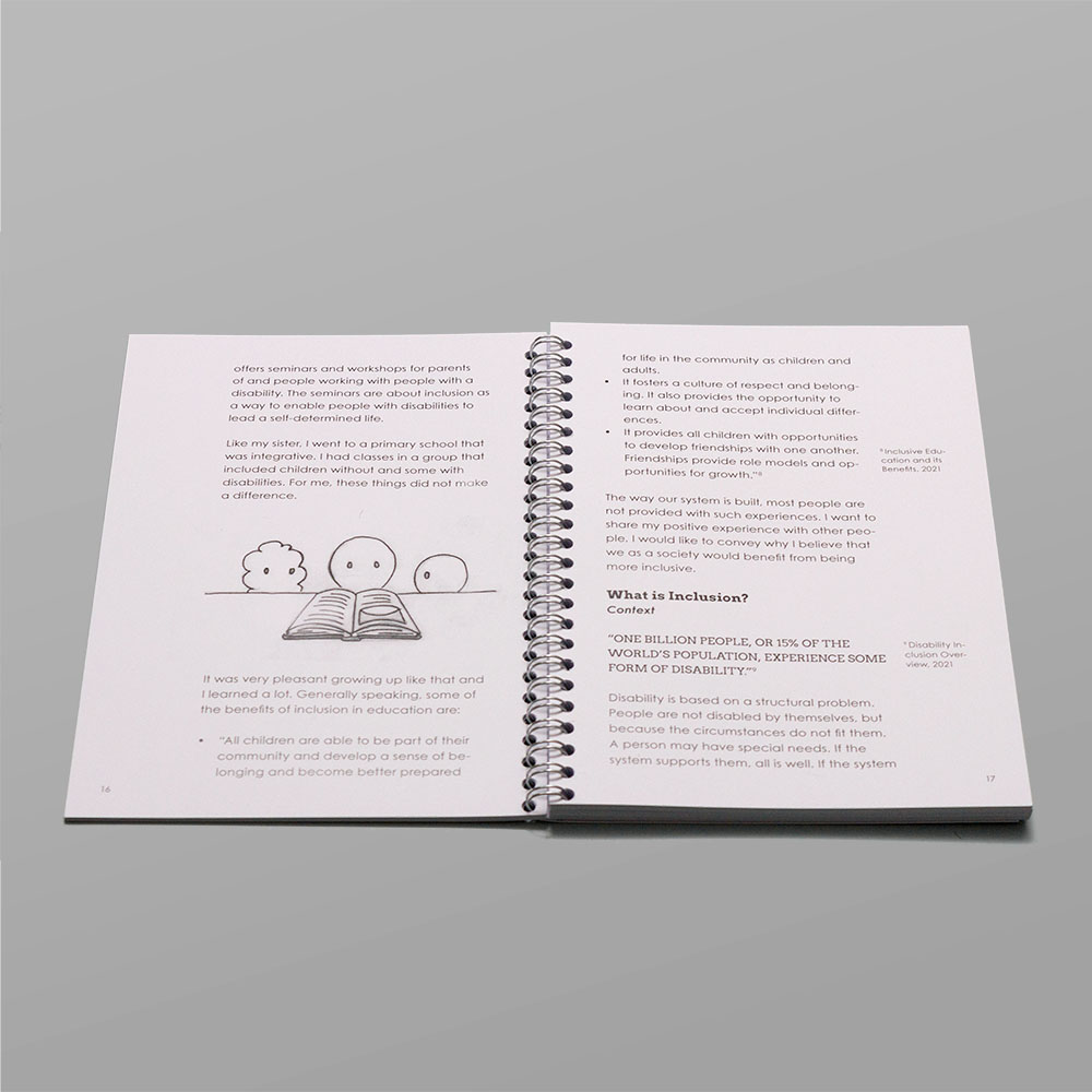 The open printed thesis, showing an inside page with illsutration.