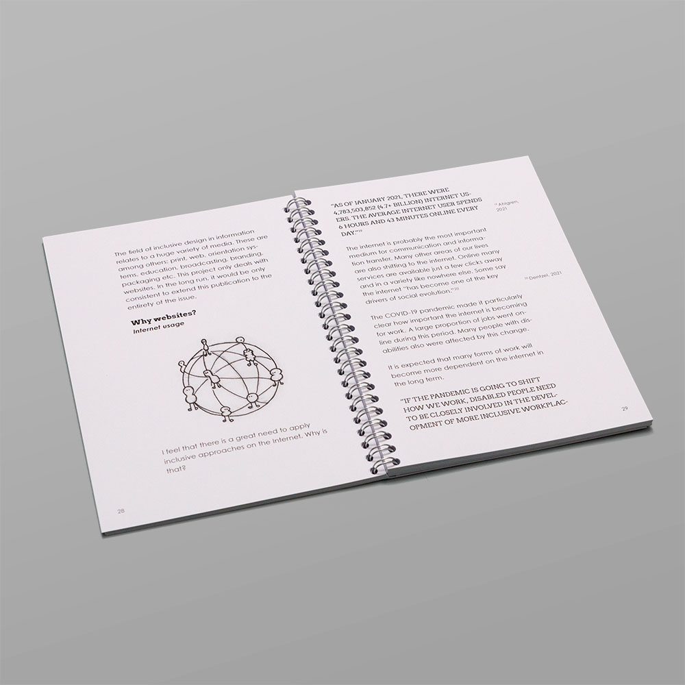 The open printed thesis, showing an inside page with illsutration.
