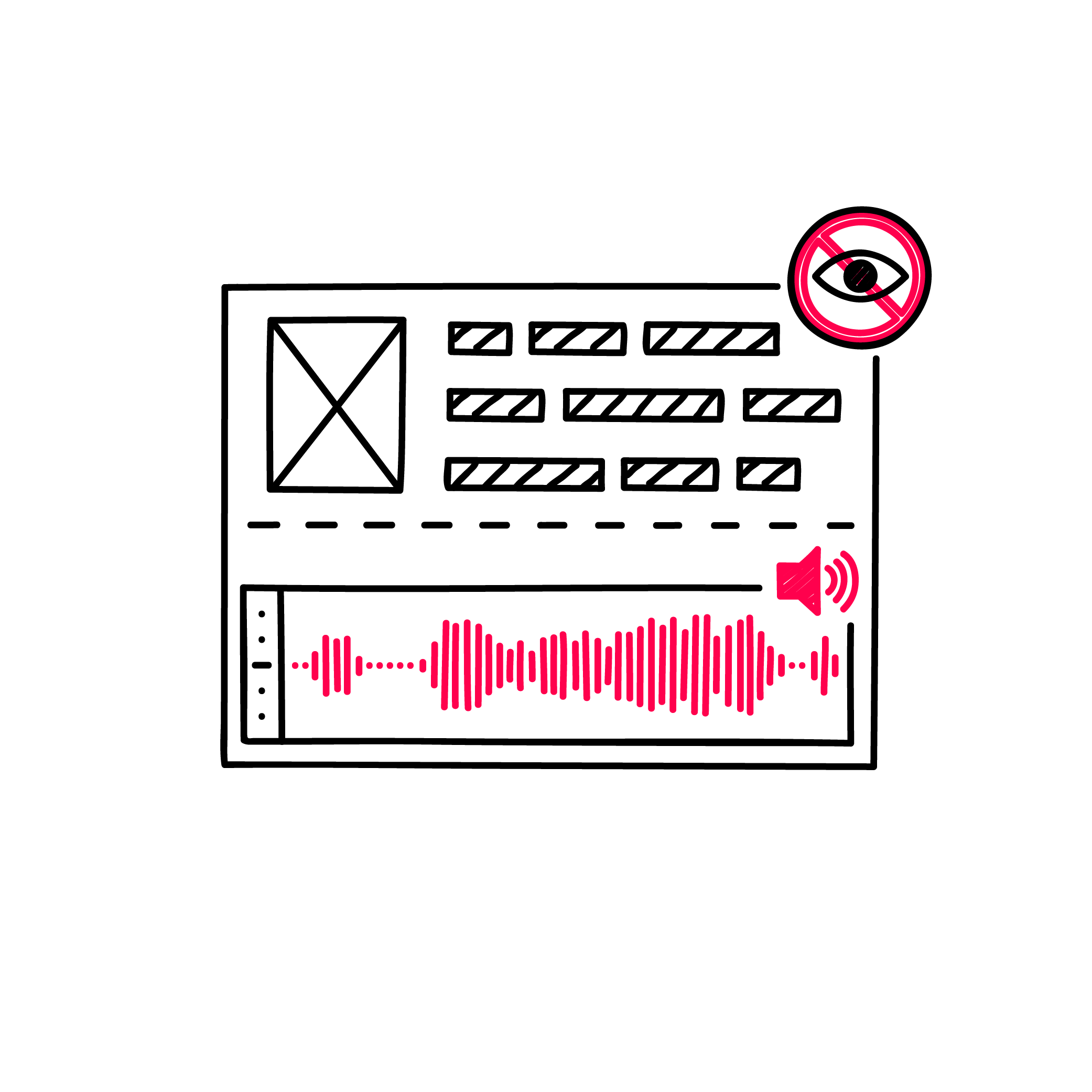 Illustration of Visual Content Reproduction